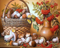Без бренда «Коробка 20 шт: Корзина с грибами и рябиной» в Липецке