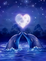 Без бренда «Дельфины под луной вида сердца (20шт)» в Липецке