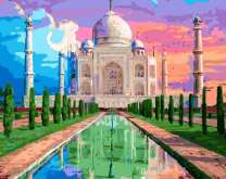 Тадж-Махал на закате