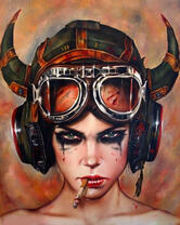 Без бренда «Девушка в шлеме с сигаретой» в Липецке