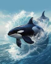 Две красивые касатки