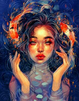 Без бренда «Девушка и карпы кои» в Липецке в интернет-магазине  Без бренда «Девушка и карпы кои» в Липецке