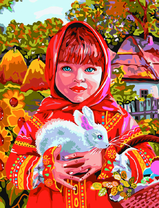 Алёнка с кроликом