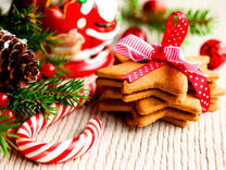 Рождественские печеньки и леденец