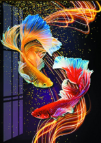 Две яркие рыбки