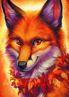 Без бренда «Хитрая лиса с осенним венком» в Липецке в интернет-магазине  Без бренда «Хитрая лиса с осенним венком» в Липецке