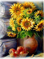 Без бренда «Кувшин с подсолнухами и корзинка с яблоками» в Липецке в интернет-магазине Без бренда «Кувшин с подсолнухами и корзинка с яблоками» в Липецке