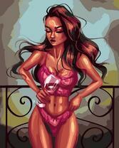 Без бренда «Девушка в нижнем белье с бокалом вина» в Липецке